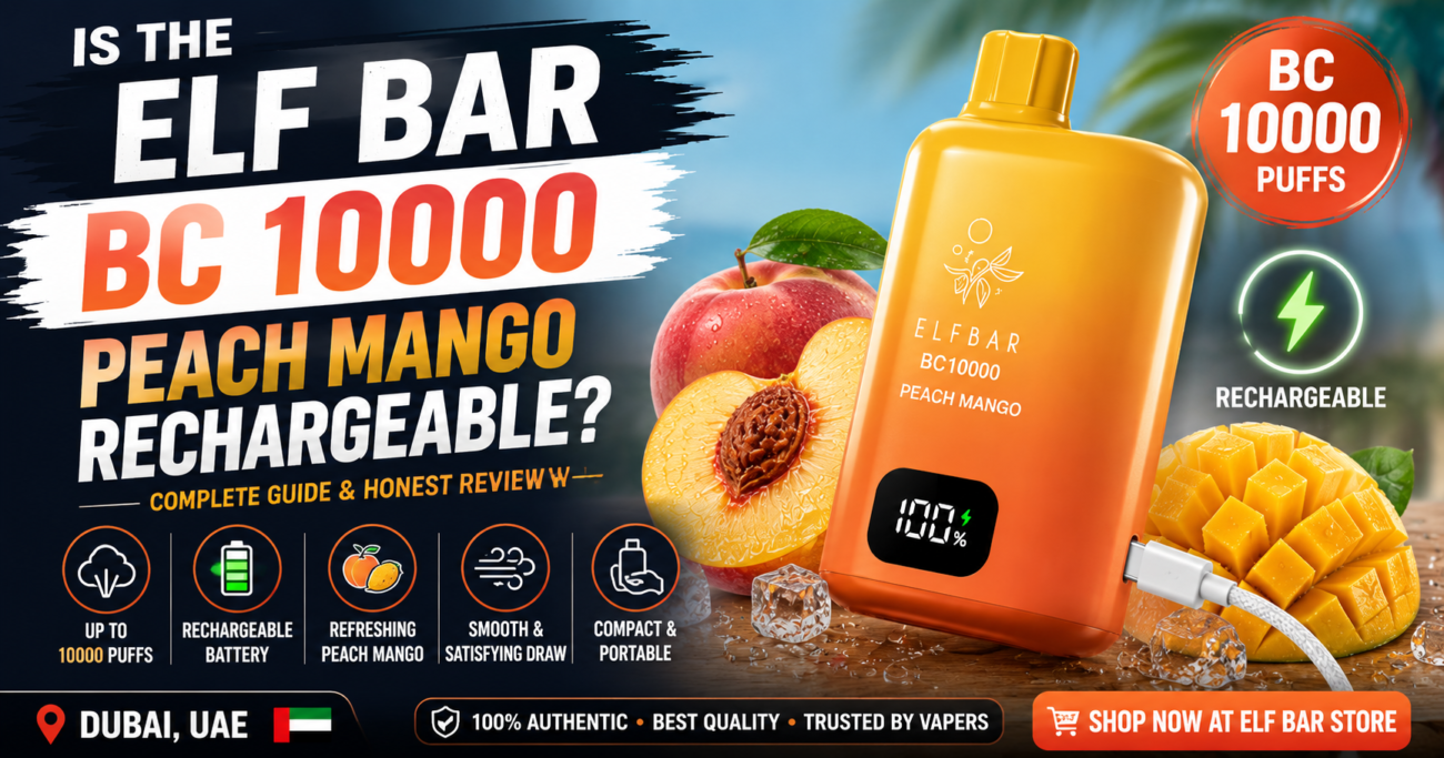 Is the ELF BAR BC 10000 Peach Mango Rechargeable