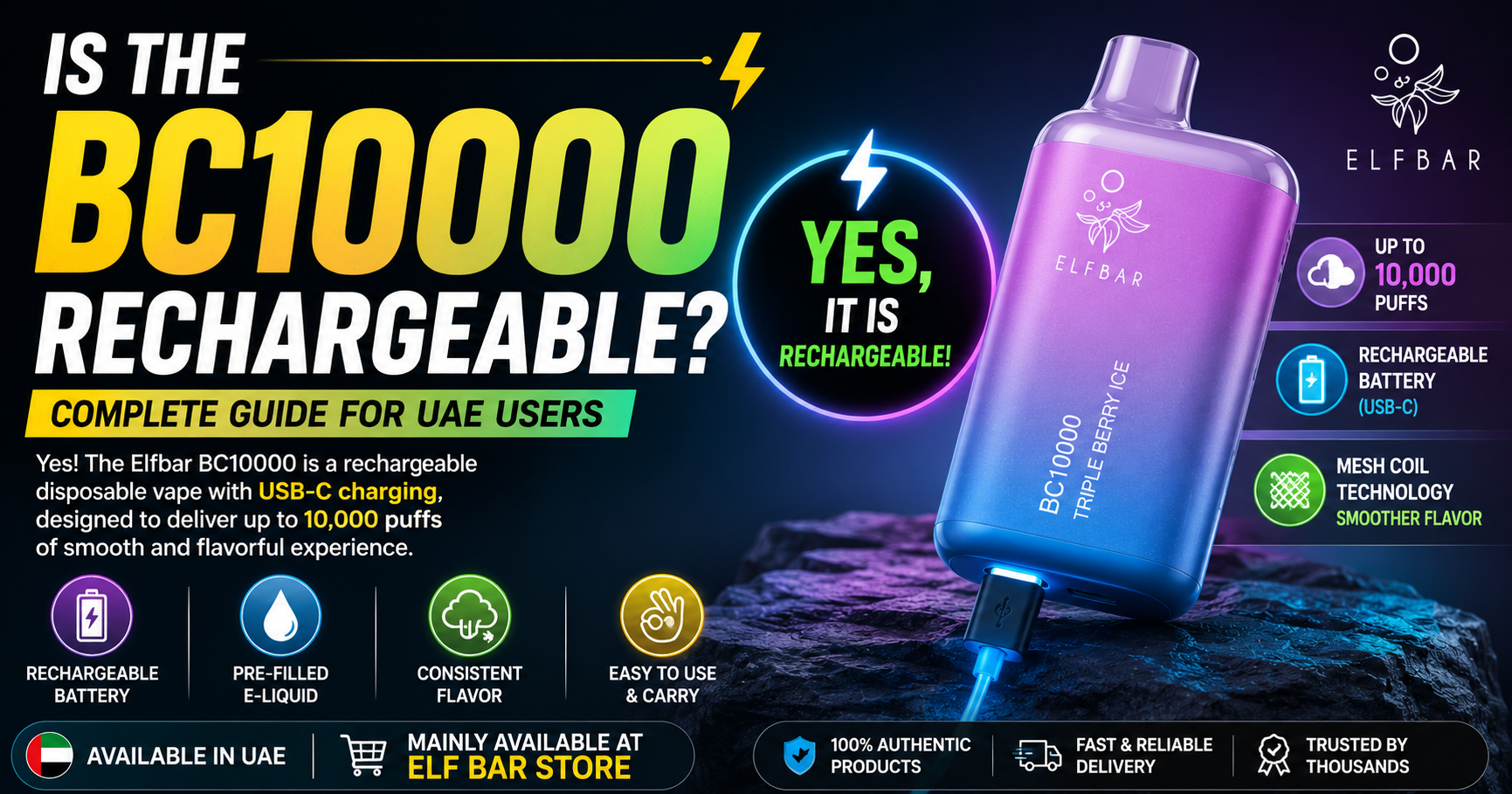 Is the BC10000 Rechargeable? Complete UAE Guide 2026 Is the BC10000 Rechargeable? Complete UAE Guide 2026