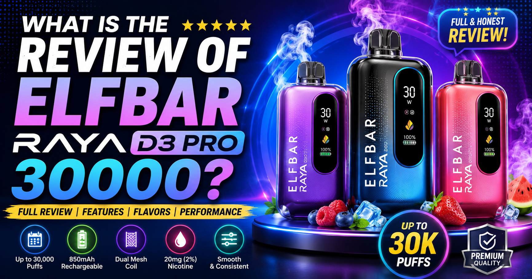 What Is The Review Of ELFBAR RAYA D3 PRO 30000? What Is The Review Of ELFBAR RAYA D3 PRO 30000?