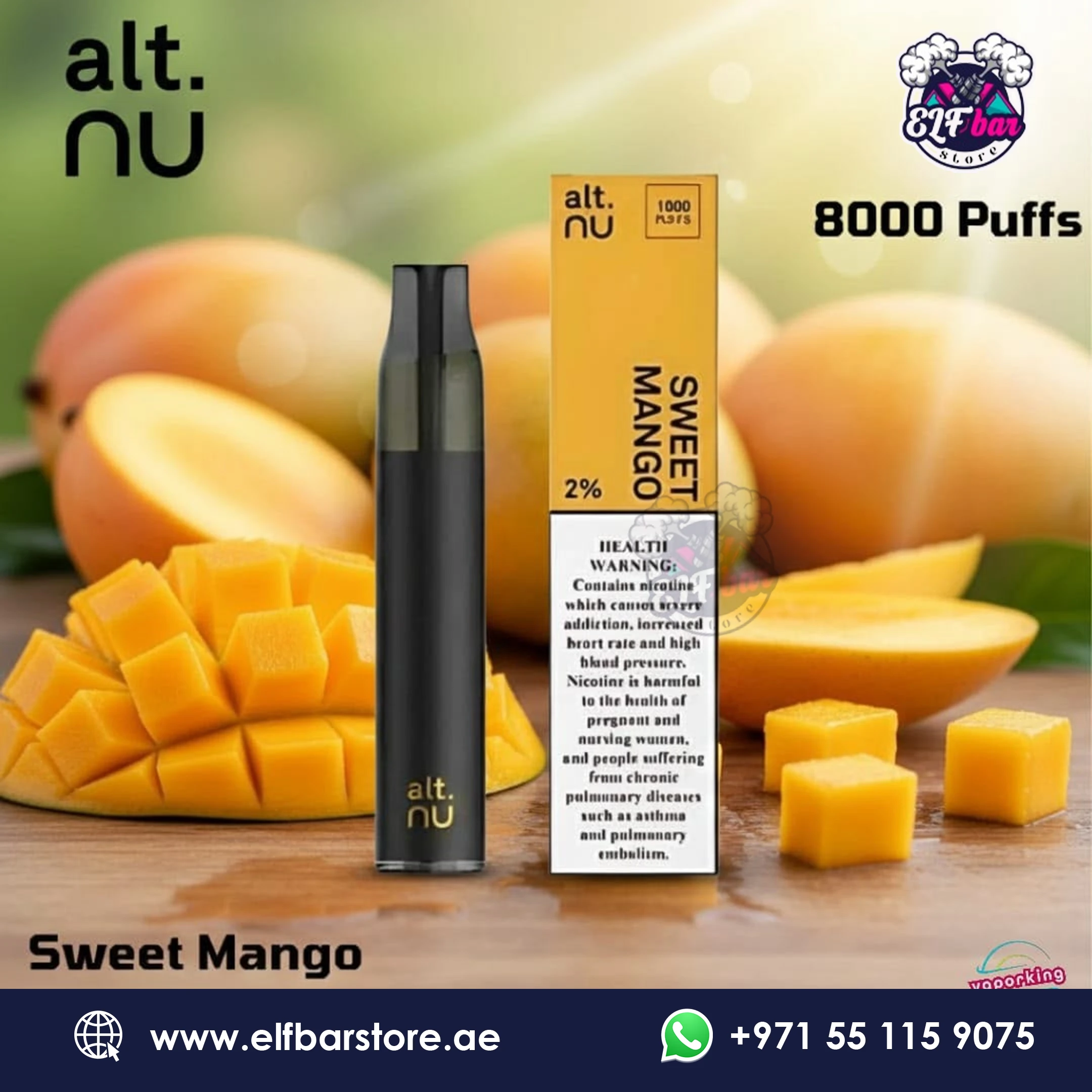 Alt Nu 8000 Puffs SWEET MANGO Disposable Vape 20mg in Dubai UAE Alt Nu 8000 Puffs SWEET MANGO Disposable Vape 20mg in Dubai UAE