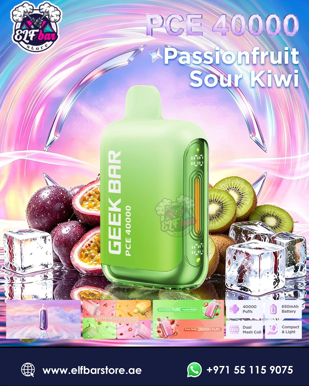 GEEK BAR PCE 40000 Puffs pasion fruite sour kiwi Disposable Vape in Dubai GEEK BAR PCE 40000 Puffs pasion fruite sour kiwi Disposable Vape in Dubai