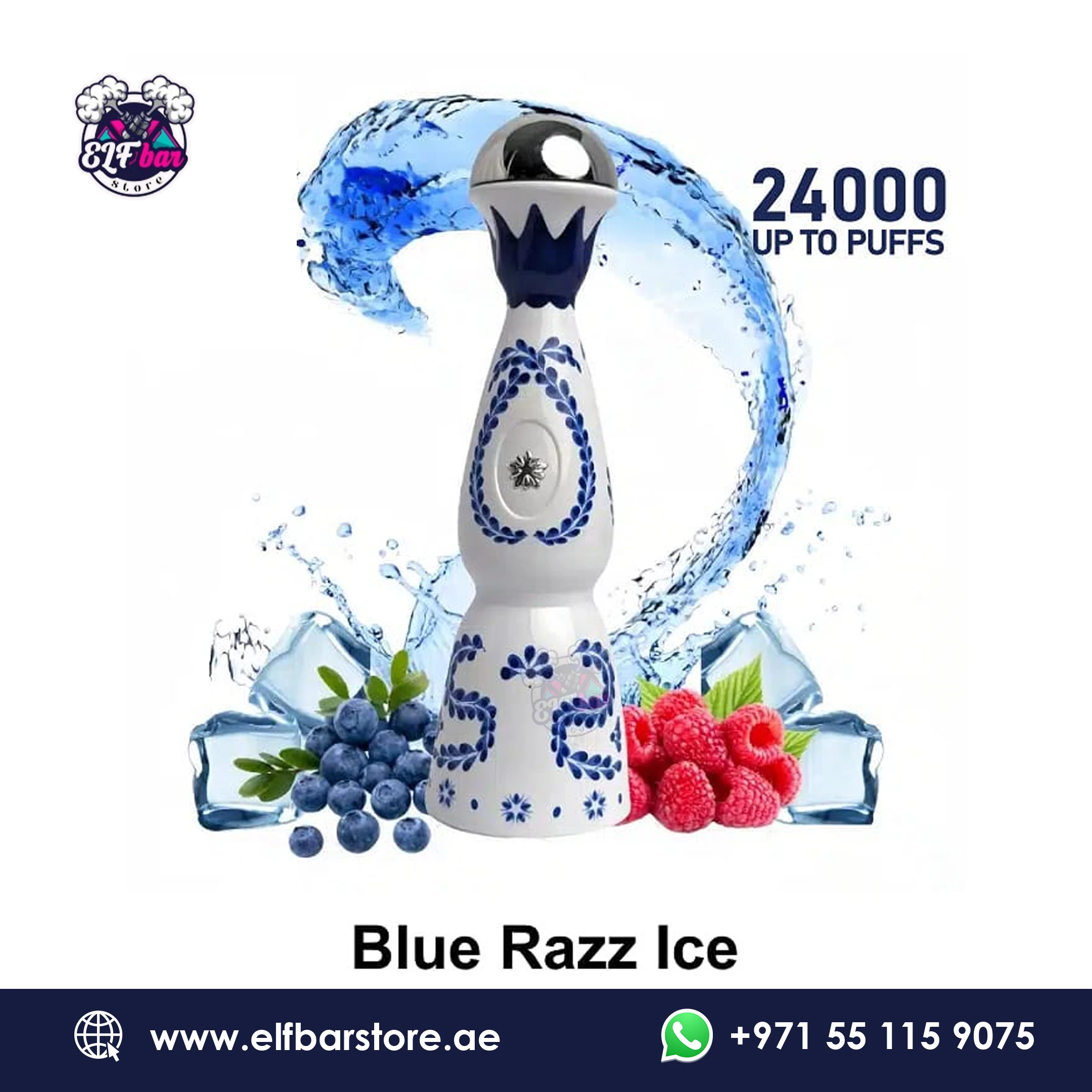 HUMO Azul 24000 BLUE RAZZ ICE 2% Nicotine Vape in Dubai