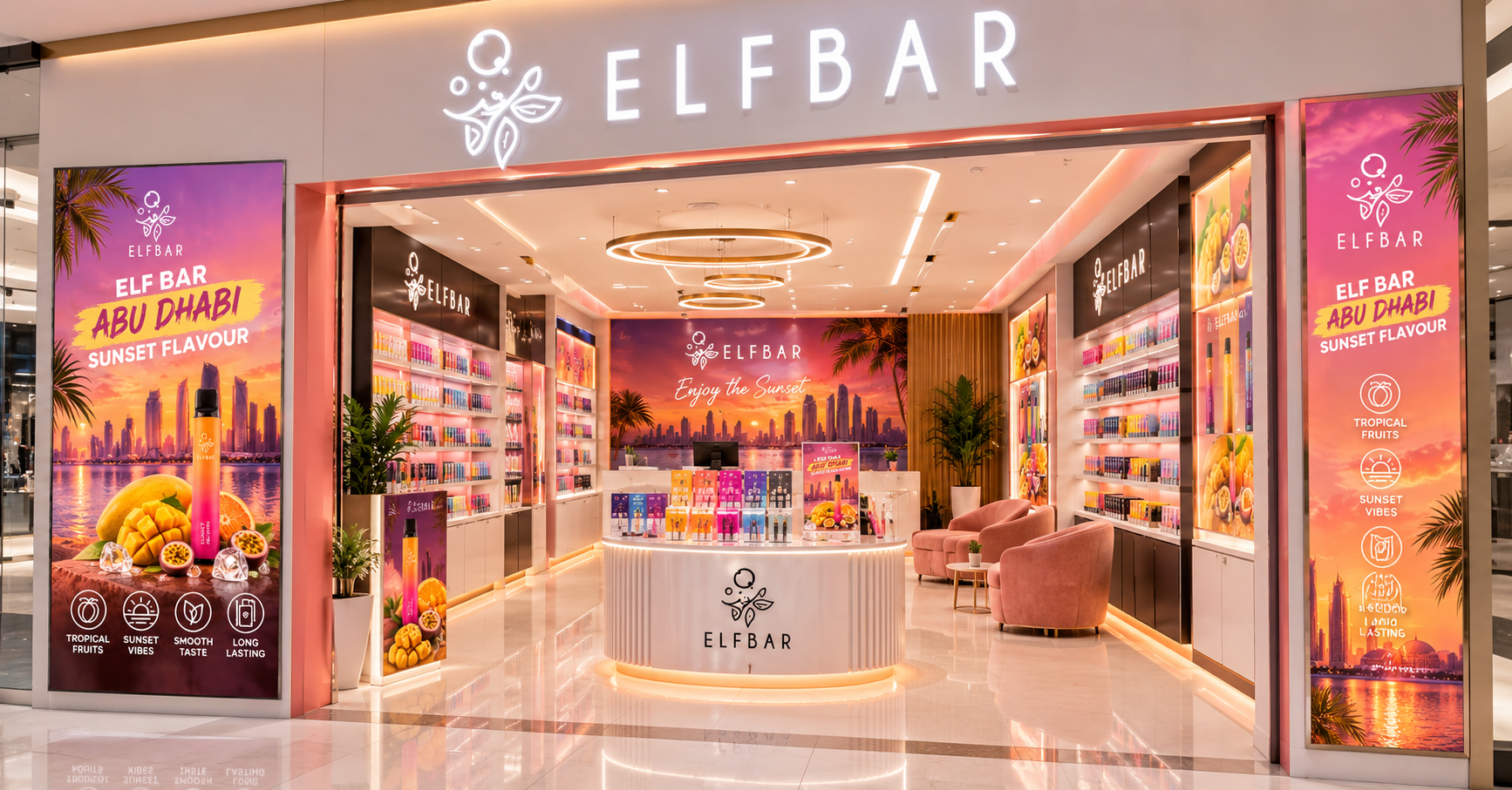 elf bar abu dhabi sunset flavour