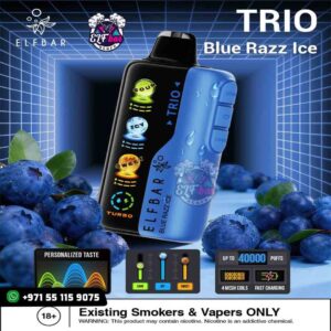 ELFBAR Trio 40K Puffs Blue Razz Ice in UAE