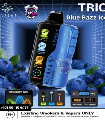 ELFBAR Trio 40K Puffs Blue Razz Ice in UAE