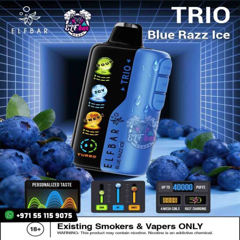 ELFBAR Trio 40K Puffs Blue Razz Ice in UAE