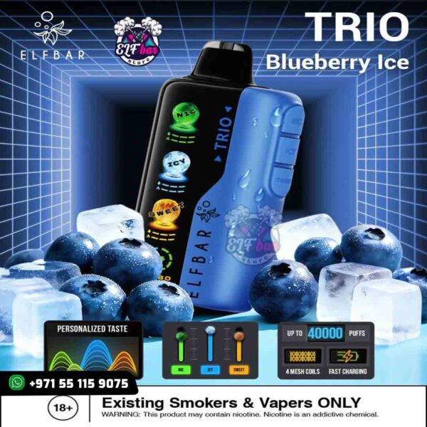 ELF BAR Trio 40000 Puffs Blueberry Ice in UAE