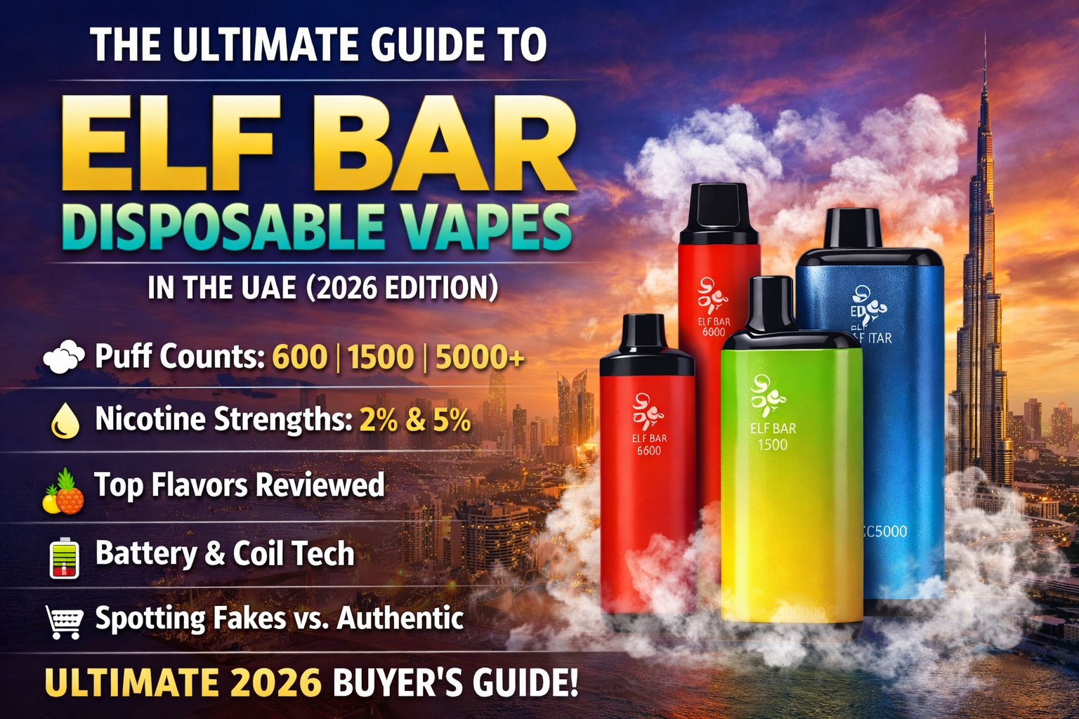 The Ultimate Guide to Elf Bar Disposable Vapes in the UAE (2026 Edition)