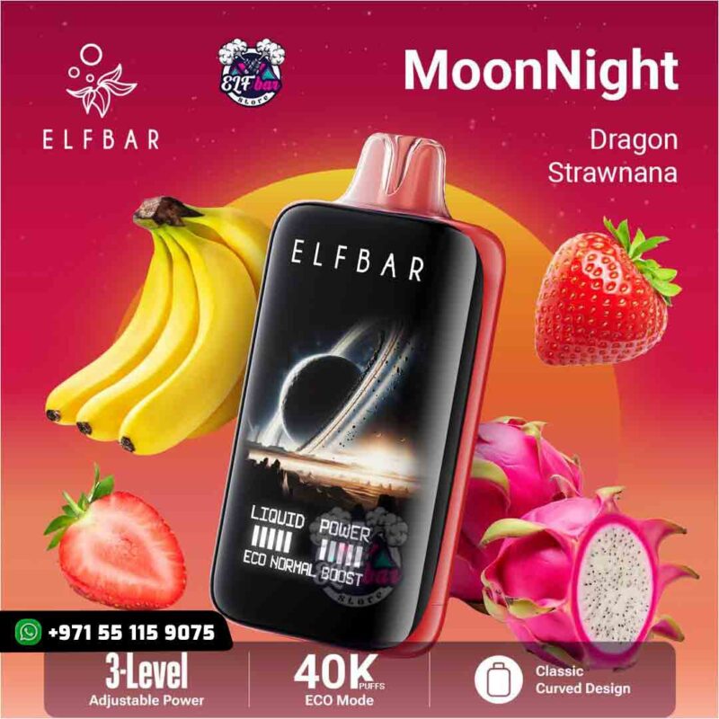 ELF BAR MoonNight 40K Puffs Dragon Strawnana in UAE