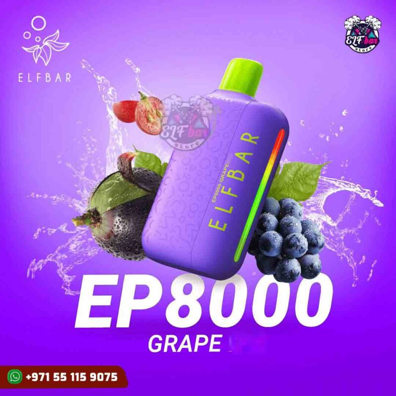 ELF Bar EP8000 Grape Disposable Vape in Dubai UAE
