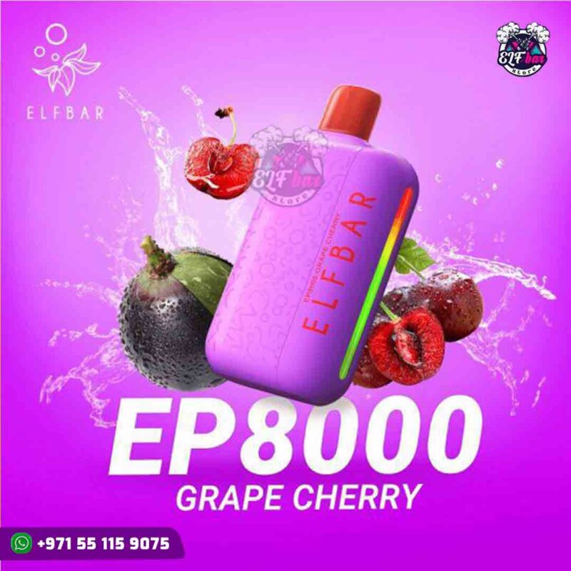 Elfbar EP8000 Grape Cherry 20mg/ml-8000 Puffs in Dubai