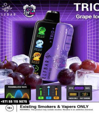 ELFBAR Trio 40000 Puffs Grape Ice in UAE