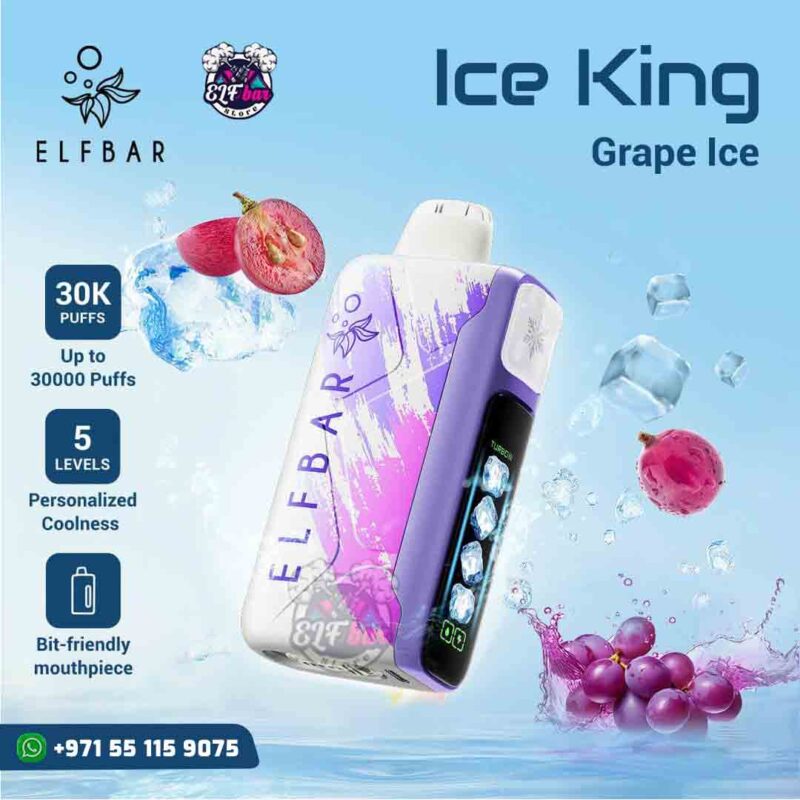 ELFBar Ice King 30000 Puffs Grape Ice in Dubai UAE