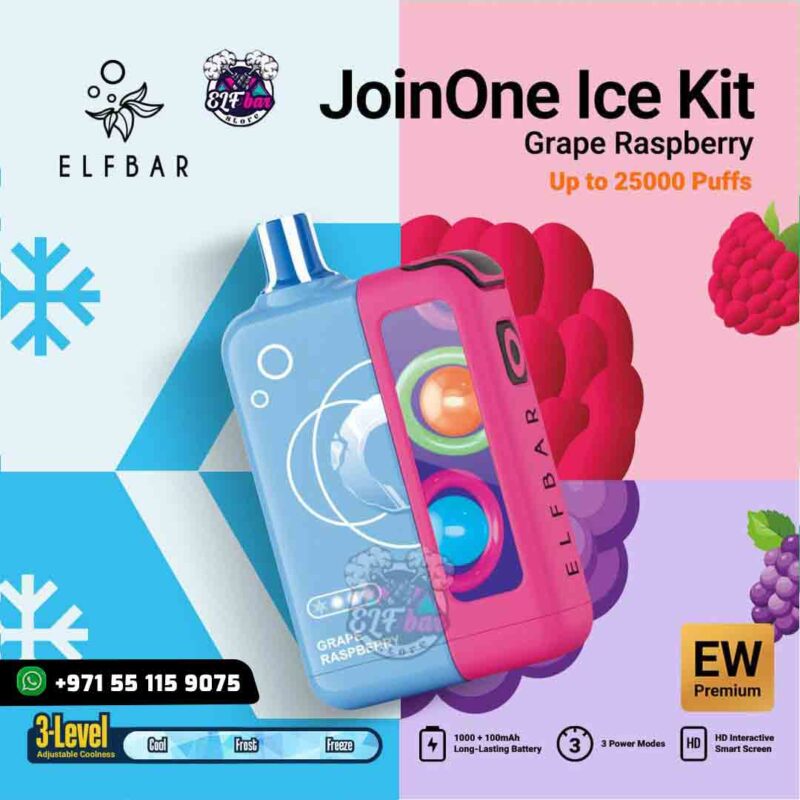 ELFBAR JoinOne Ice Kit 25000 Puffs Grape Raspberry in UAE