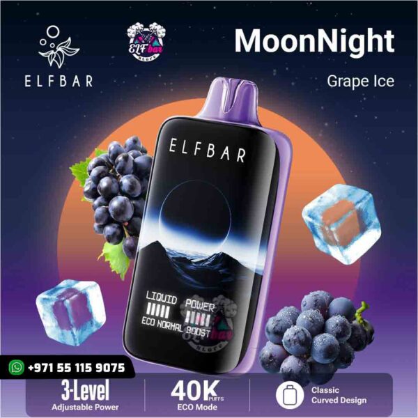 ELF BAR Moon Night 40000 Puffs Grape Ice in UAE