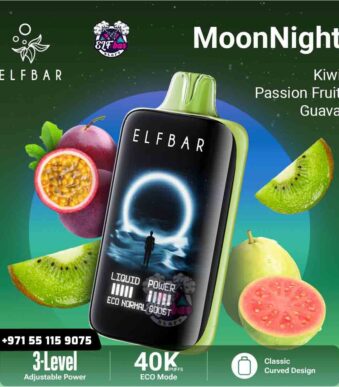 ELF BAR Moon Night 40k Puffs Kiwi Passion Fruit Guava in UAE