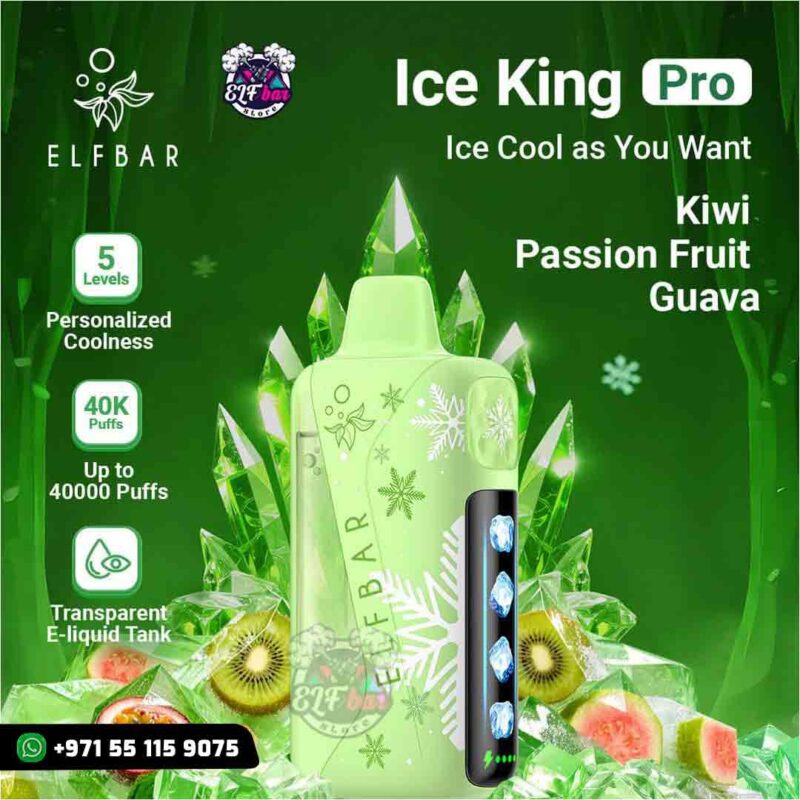 ELFBAR Ice King Pro 40000 Puffs Kiwi Passion Fruit Guava in UAE
