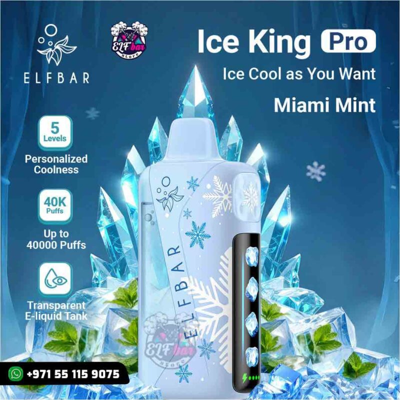 ELFBar Ice King Pro 40000 Puffs Miami Mint in Dubai UAE