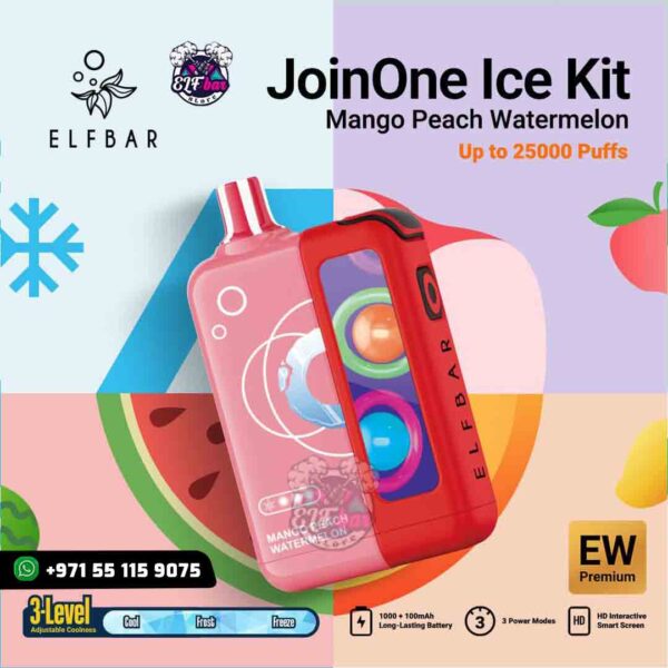ELF Bar Joinone Ice kit 25000 Mango Peach Watermelon in UAE