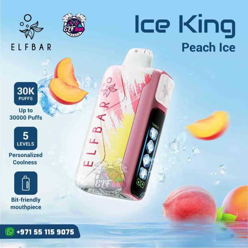 ELF BAR Ice King Peach Ice 30000 Puffs 50mg in Dubai