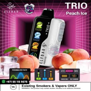 Elfbar Trio 40000 Puffs Peach Ice in UAE