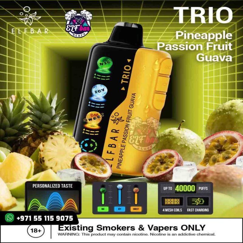 ELF Bar Trio 40000 Pineapple Passion Fruit Guava in UAE