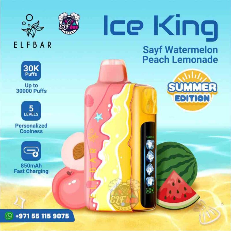 ELFBar Ice King 30K Puffs Sayf Watermelon Peach Lemonade in UAE