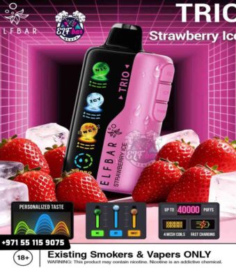 ELF Bar Trio 40000 Puffs Strawberry Ice in UAE