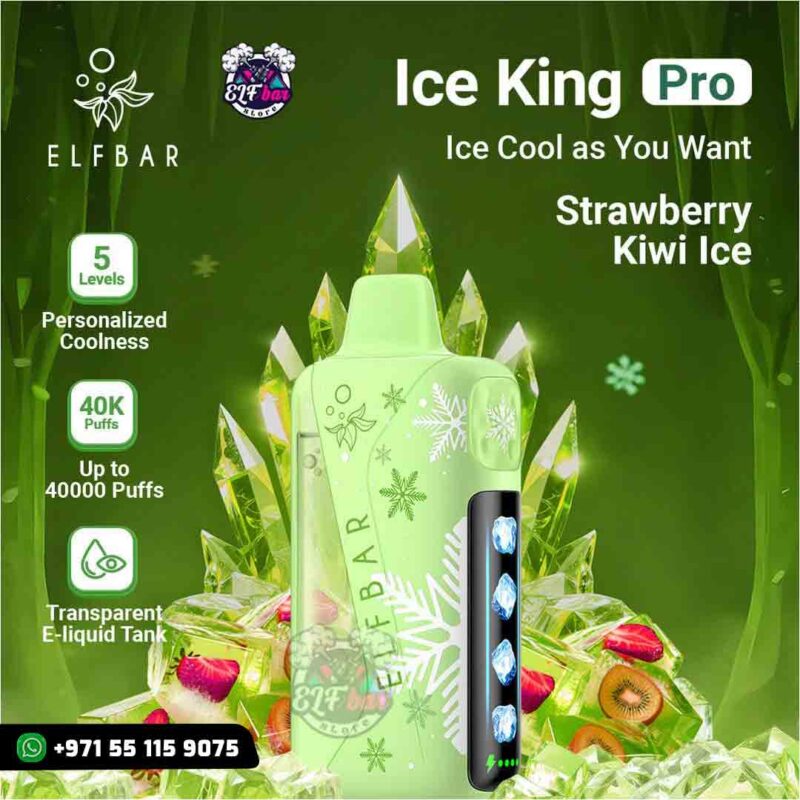 ELF BAR Ice King Pro 40000 Puffs Strawberry Kiwi Ice in Dubai