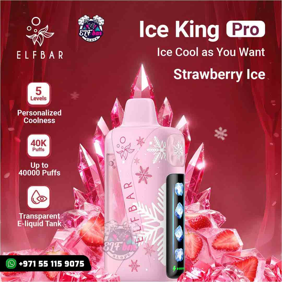 Strawberry-ice ELF Bar Ice King Pro – Strawberry Ice - Image 1