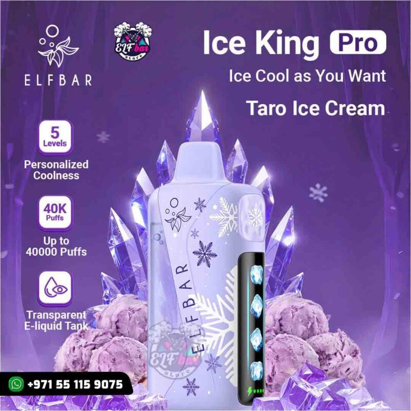 ELFBar Ice King Pro 40k Puffs Taro Ice Cream in Dubai