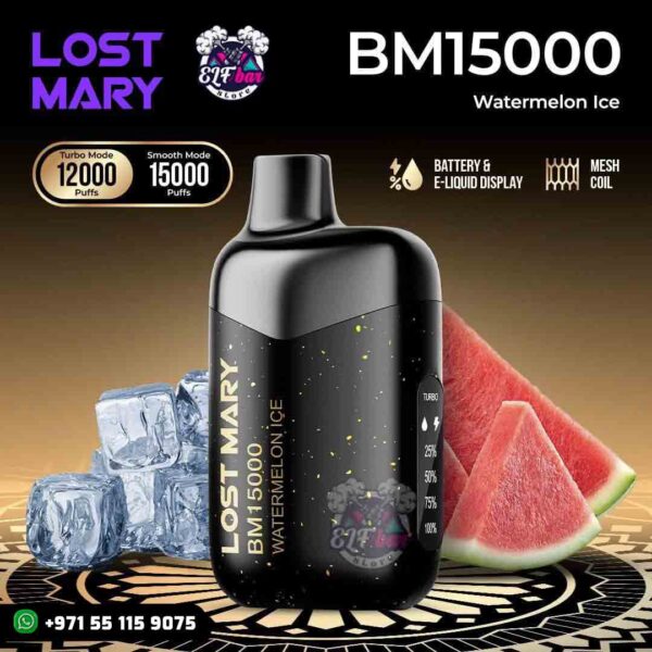 Lost Mary BM15000 – 15000 Puffs Disposable VapeWatermelon Ice in UAE