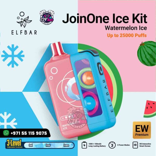 Buy ELF Bar Joinone Ice Kit 25000 Watermelon Ice in UAE – Fast Delivery Available