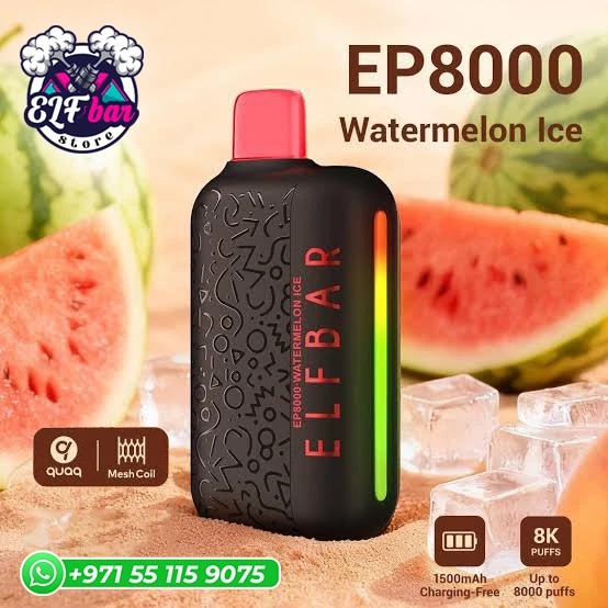 ELF BAR EP8000 Puffs Watermelon Ice 20mg in UAE