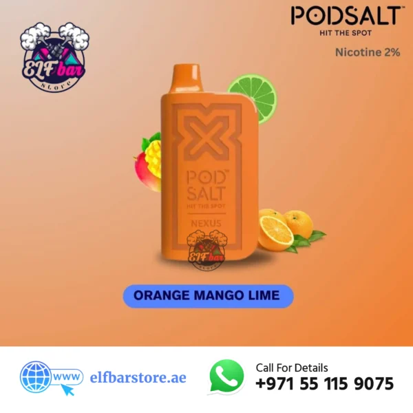 PodSalt Nexus 6000 Puffs Orange Mango Lime – A Complete Flavor & Performance Guide for UAE Vapers