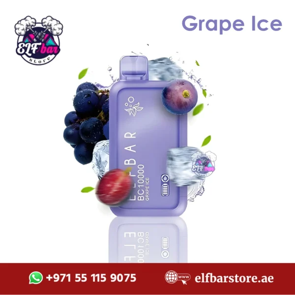Buy ELFBar BC 10000 Puffs Grape Ice 50mg in Dubai Available at ELF Bar Store