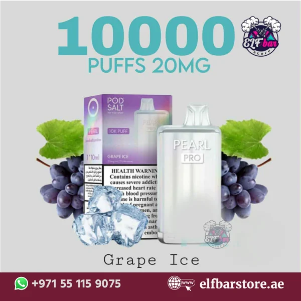 POD SALT Pearl Pro 10000 Puffs Grape Ice Disposable Vape – Ultimate Convenience and Flavor
