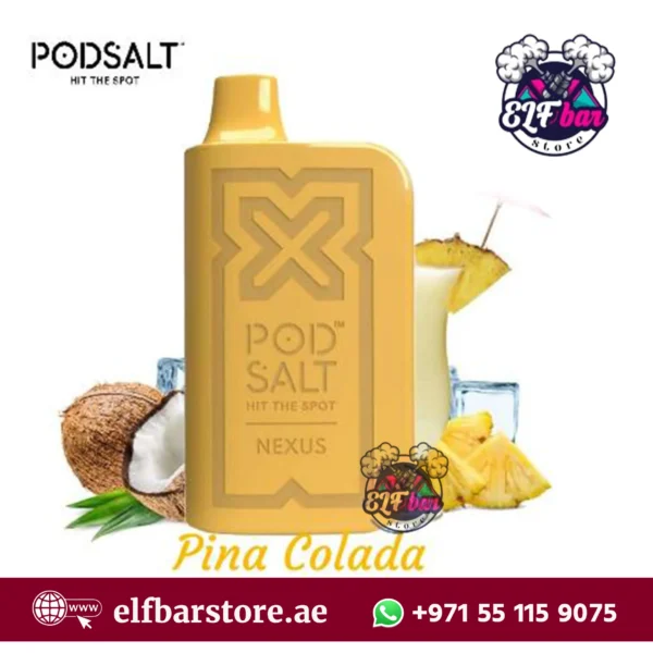 PodSalt Nexus 6000 Puffs Pina Colada Disposable Vape – Tropical Smoothness with Long-Lasting Performance in UAE