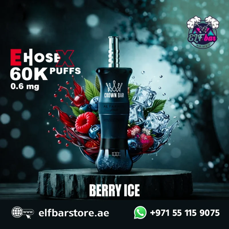 Al Fakher Crown Bar E Hose X 60000 Puffs in UAE BERRY ICE