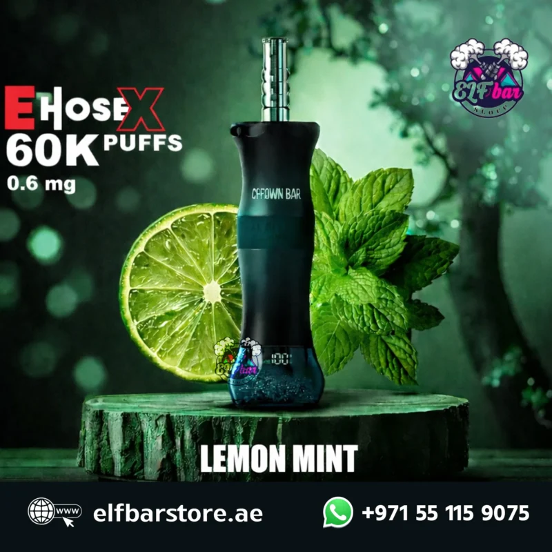 Al Fakher Crown Bar E Hose X 60000 Puffs LEMON MINT in UAE