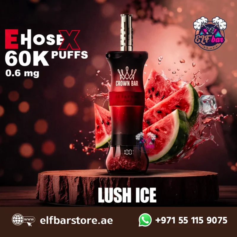 Al Fakher Crown Bar E Hose X 60000 Puffs LUSH ICE in UAE