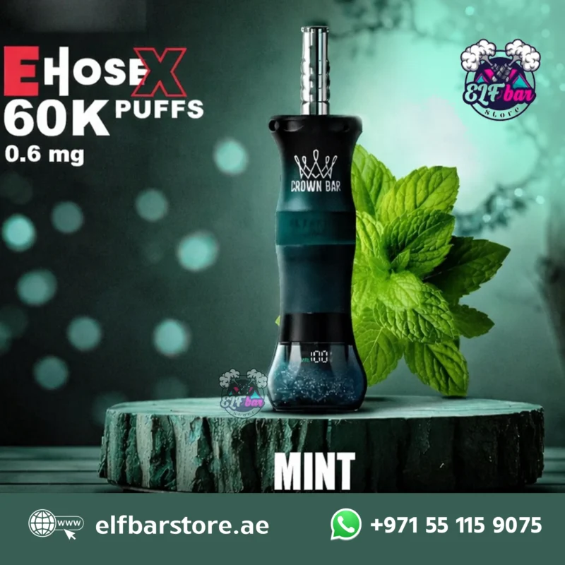 Al Fakher Crown Bar E Hose X 60000 Puffs MINT in UAE