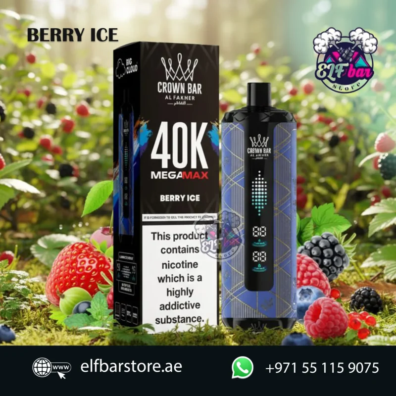 Al Fakher Mega Max 40K Puffs Disposable Vape in UAE BERRY ICE