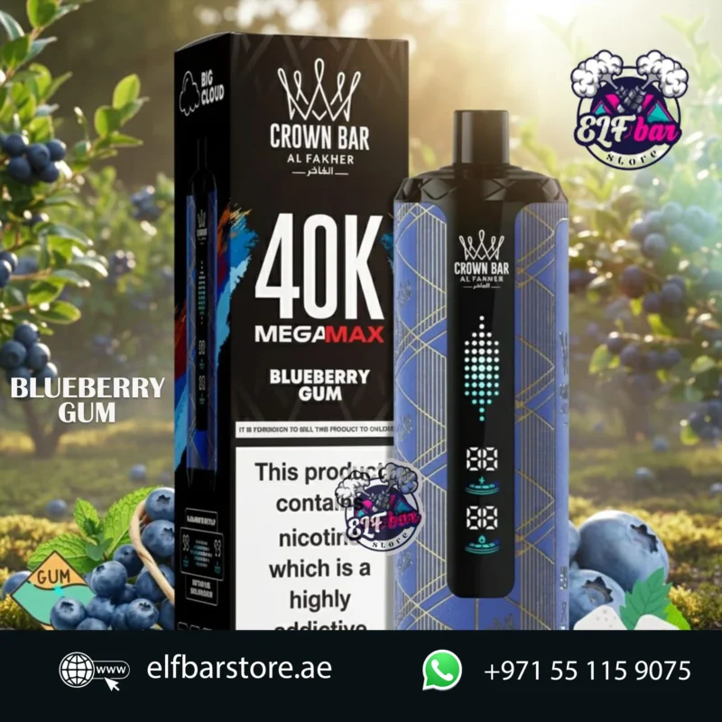 Al Fakher Mega Max 40K Puffs Disposable Vape in UAE BLUEBERRY GUM