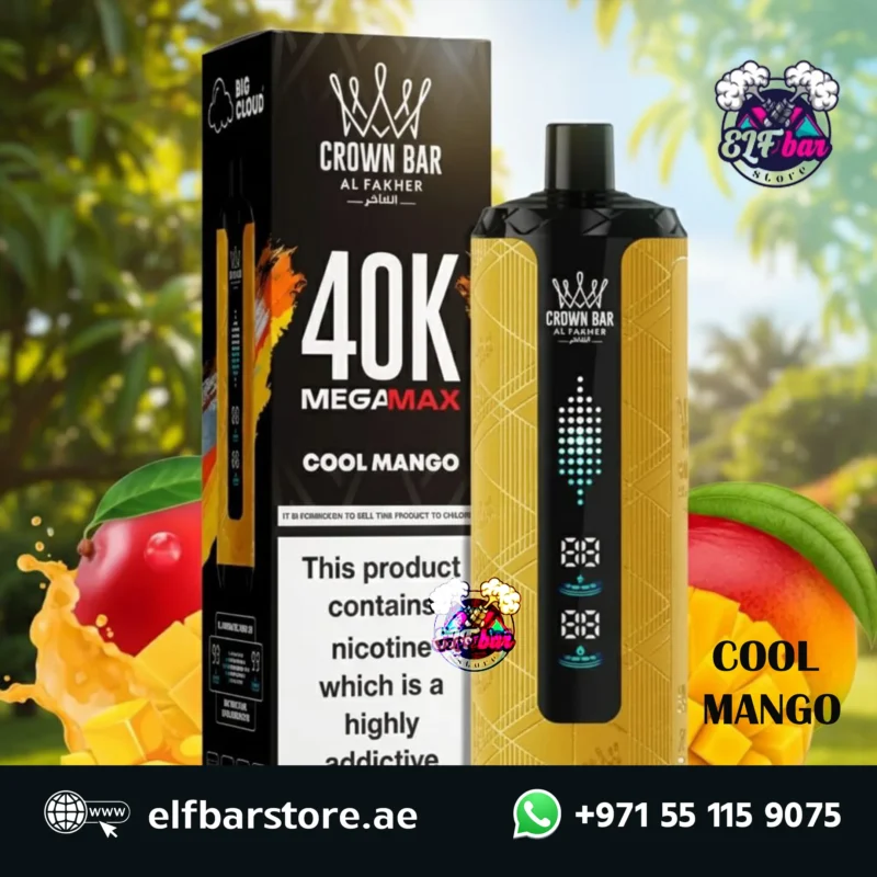 Al Fakher Mega Max 40K Puffs Disposable Vape in UAE COOL MANGO