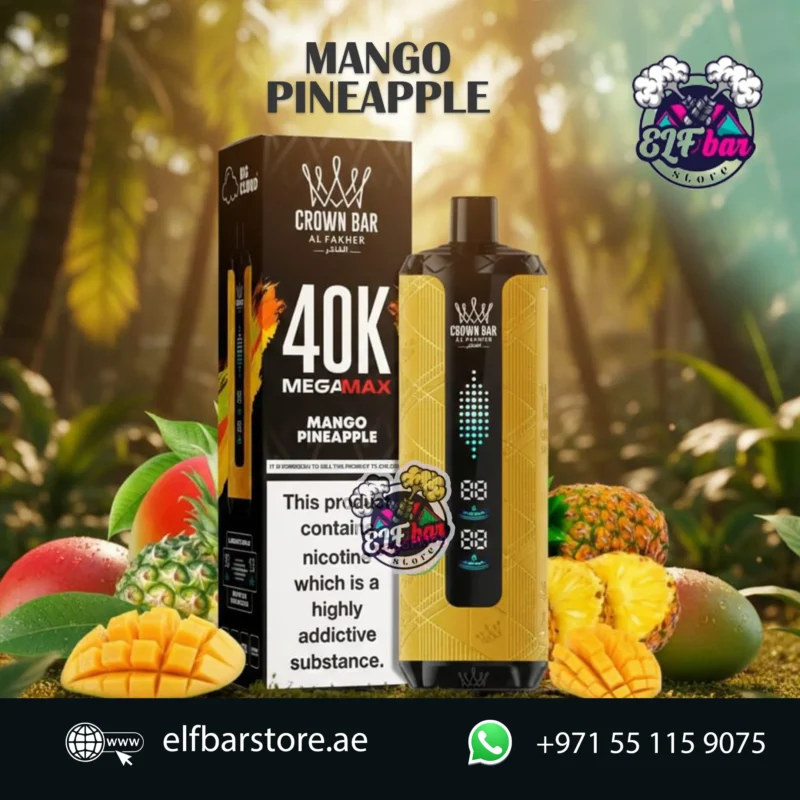 Al Fakher Mega Max 40K Puffs Disposable Vape in UAE MANGO PINEAPPLE