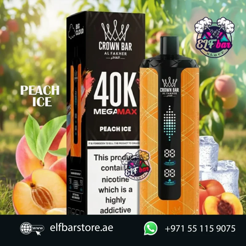 Al Fakher Mega Max 40K Puffs Disposable Vape in UAE PEACH ICE