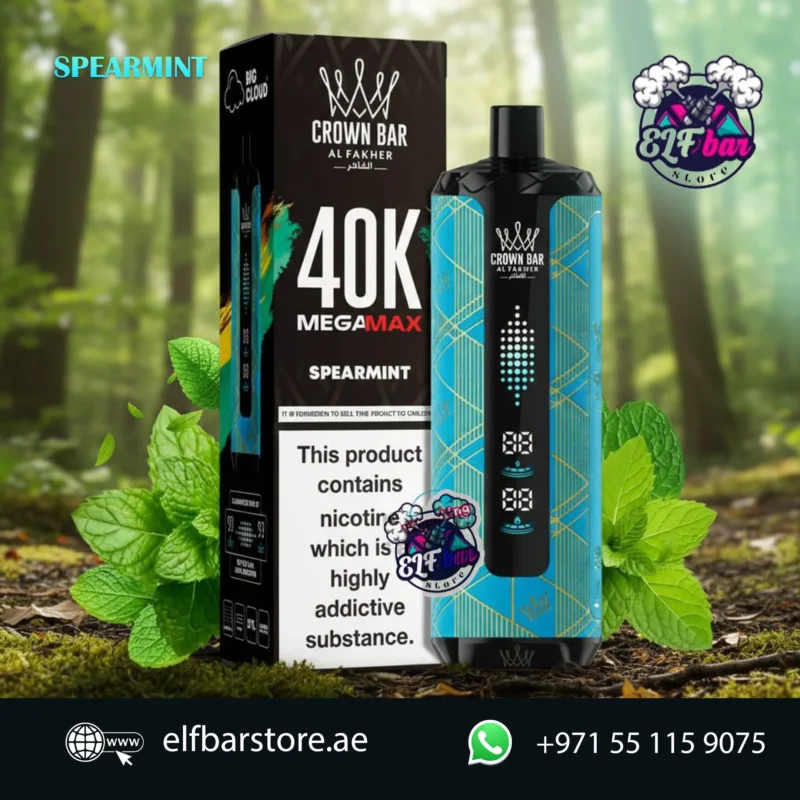 Al Fakher Mega Max 40K Puffs Disposable Vape in UAE SPEARMINT