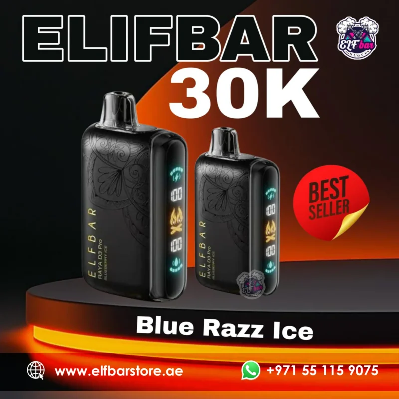 Elf Bar Raya D3 Pro 30K Puffs Blue Razz Ice in Dubai UAE