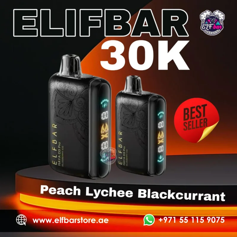 Elfbar Raya D3 Pro 30000 Puffs Peach Lychee Blackcurrant in UAE